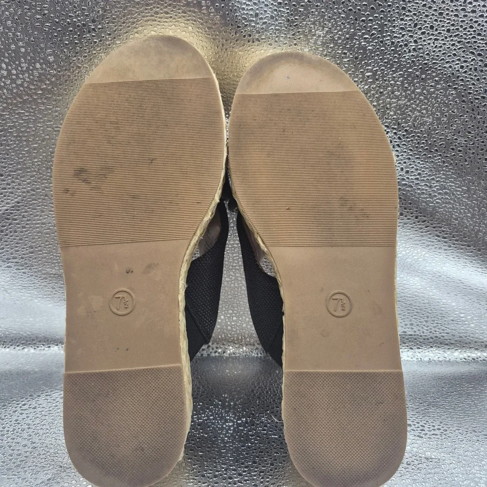 Universal Thread Black Crisscross Espadrille Platform Sandals Womens 7.5